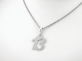 Srebrna zawieszka cyfra 13