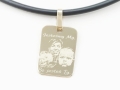 Złota zawieszka prostokątna dla chłopca 17 mm