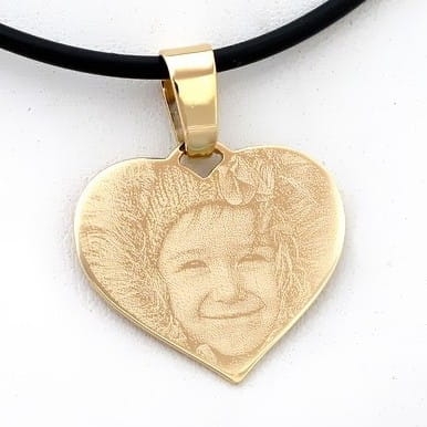 Złote serduszko ze zdjęciem