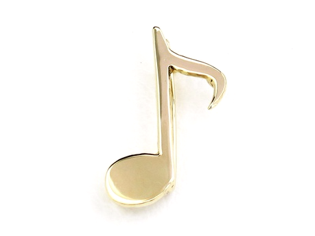 Złota broszka nutka