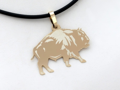 Złota zawieszka - żubr