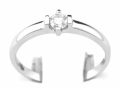 Pierścionek z brylantem _białe złoto