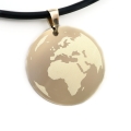 Okrągła złota zawieszka ziemnia 30mm
