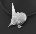 Srebrny gołąb pawik zawieszka do łańcuszka