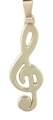 Złota zawieszka klucz wiolinowy