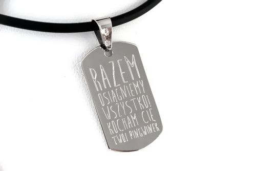 Smukły nieśmiertelnik z białego złota