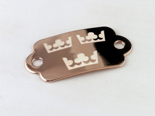 Złota blaszka - element bransolety