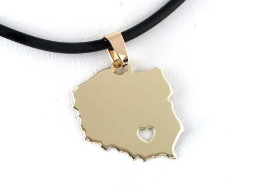 Zawieszka  mniejsza Polska z serduszkiem