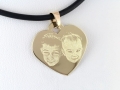 Złota zawieszka serduszko 21mm