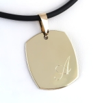 Złota zawieszka z wypukłymi brzegami 22mm