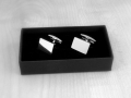 Stalowe spinki do koszuli w pudełku
