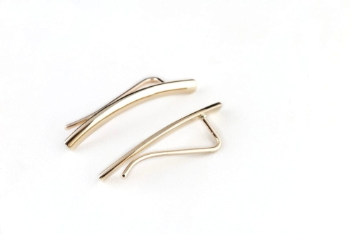 Złote kolczyki  nausznice