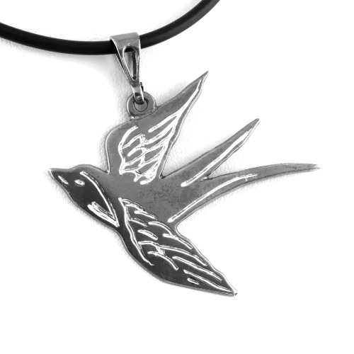 Srebrna zawieszka jaskółka