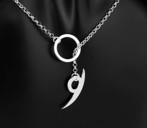 Srebrny naszyjnik przeplatany