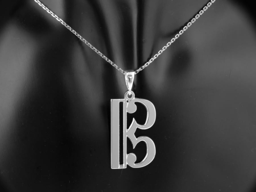 Srebrny wisior Klucz altowy