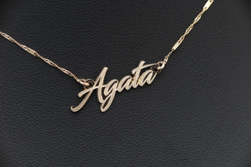 Zawieszka do łańcuszka - imię Agata