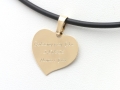 Złota zawieszka serduszko 20mm taliowane