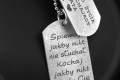 Komplet dużych srebrnych nieśmiertelników