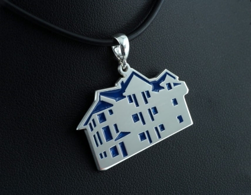 Srebrna zawieszka Domek Hotel