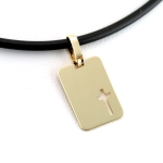 Mniejsza złota zawieszka z krzyżykiem