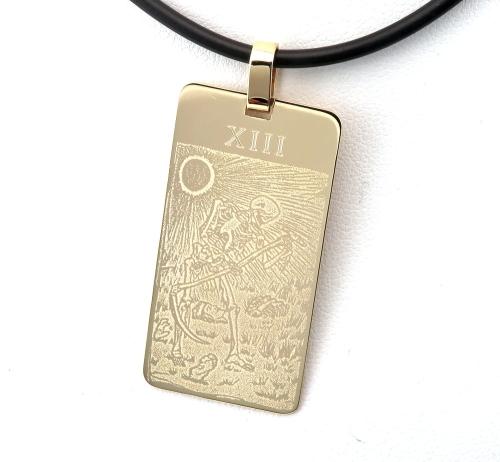 Złota XIII Karta Tarota - Śmierć