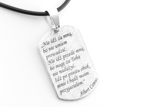 Srebrny masywny nieśmiertelnik 38 mm