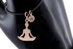 Komplet zawieszek Joginka i krążek z różowego złota