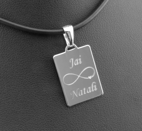 Srebrna  blaszka pod grawer dedykacji 21 mm