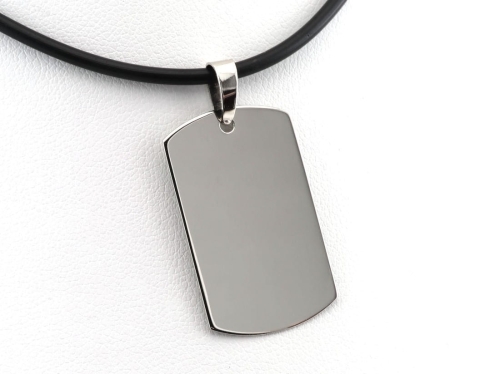 Nieśmiertelnik z białego złota 30 mm