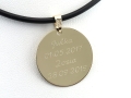 Złota zawieszka okrągła 22 mm