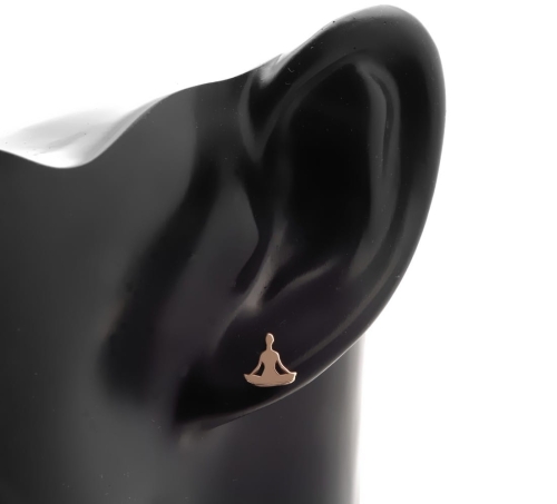 Złote kolczyki wskrętki Joginka