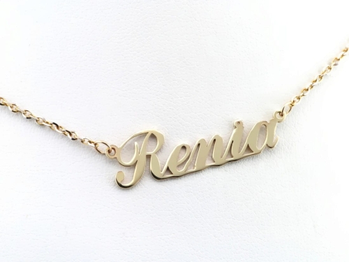 Złoty naszyjnik Renia z dwoma serduszkami