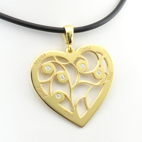 Złocone ażurowe serce