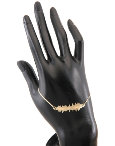 Złota bransoletka z graficznym zapisem dźwięku