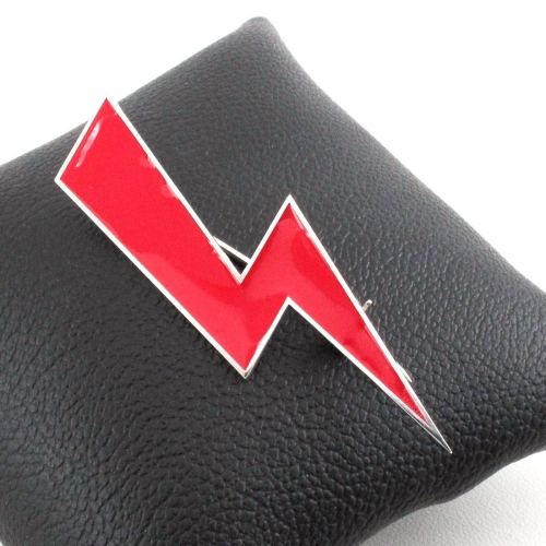 Srebrna broszka z błyskawicą - Strajk kobiet