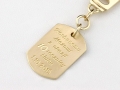 złoty breloczek z grawerem