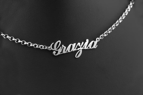 Srebrny naszyjnik imię Grazia