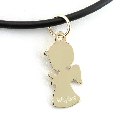 Złota zawieszka Aniołek