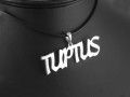 Srebrna zawieszka napis tuptus