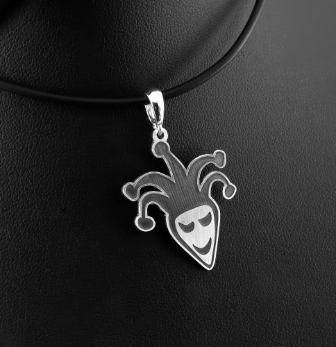 Srebrna zawieszka głowa stańczyka