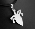 Srebrna zawieszka głowa stańczyka