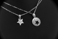 Srebrny naszyjnik gwiazdka i księżyc
