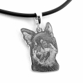 Srebrna zawieszka foto psa Syriusz
