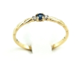 Pierścionek z szafirem i diamentami