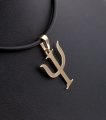Złota zawieszka symbol litera PSI
