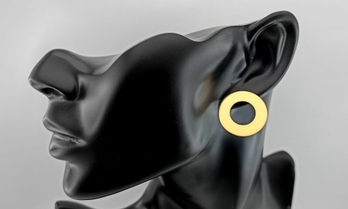 Srebrne kolczyki koła - pozłacane