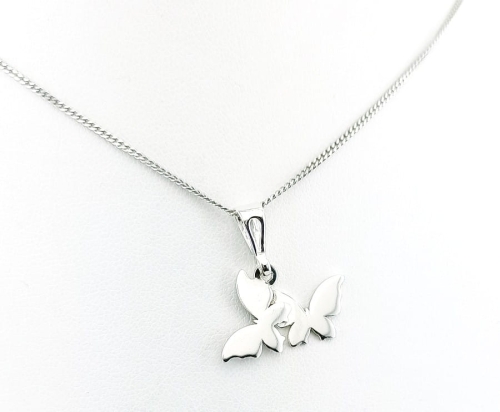 Srebrna zawieszka motyle