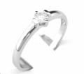 Pierścionek z brylantem _białe złoto