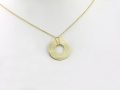 Złoty naszyjnik z krążkiem z grawerem