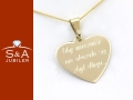 złote serduszko pod grawer